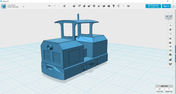 This is a freelance model of a small diesel loco. Available in 1/45, 1/35 and 1/24 scale. Made to fit the Piko 47305 TT loco (if you choose 0 scale..).