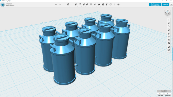Milk churns for the Atlas Bogie Flat wagon from Hamra Railway. Available in 1/45, 1/35 and 1/24 scale.