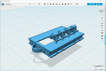 Wagon chassis for the kitbasher to add whatever on top .... In 1/45 scale. Axleboxes are interchangable for either 012 or 014.
