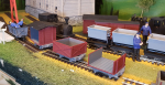 I was not happy with the red paint on the box wagons so they got repainted last night. The red paint will however be great on the powder wagon. The tankers on last image needs some sanding. Often this does not show until first paint is on, like here.