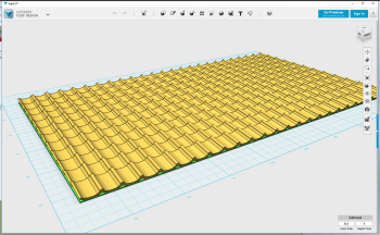 Now when the previous mold test worked out OK, I did continue and did these full size roof tiles in 1/35 scale. Second is a mold for the ridge tiles. I am eager to print and test them out - this time cleaned with dish-washing first, but I have family.....
