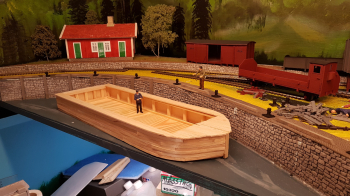 Got a bit further with the barge. Only bottom deck left to finish now, plus some details to add on top.