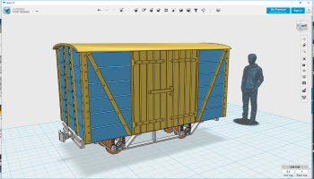 Designed and printed this freelance van a few days ago. At first I planned to make an extended version of the classic atlas chassis for it, but now looking at the pictures I think short atlas bogies would look even better. Will do both so I can see them..