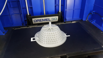Since the roof was not to be made in a mold, next step was to make it as positive print from the start. Previous I had already made a drawing for the base, since that was the easiest way to get it right. Remained only walls and the boom / arm, left to ...