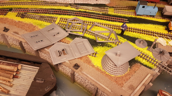 A little crane and track update. The crane progresses, but not as quick as hoped for. Turn out shortcuts are much longer than ordinary cuts. I tried to print both roof and frame as one piece each, which did not work out. I had to divide the frame in f....