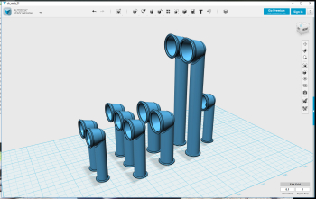 These little buggers were more difficult than first expected. Tried several ways with different angles and supports, still not first ok item printed. But can´t have a boat without them, so will keep trying. At first tried to print all at once which of
