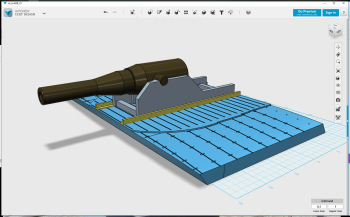 the E section was finished this evening. This part is the one which the turret and gun stands on. You can see the rails on top, which the gun will move along for each re-load (first guns were breech loaded). Now there is only three sections left forming..