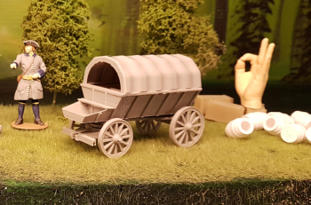Last weekend when I first printed the body for the supply wagon I noticed something strange, it did not look right beside the figures I had printed so far. When I did measure one of the figures I found out it was in fact 70mm (1:25), not 90mm (1:20) as...