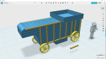 Freelance swedish harvest machine, for load on a wagon or parked out on the field.