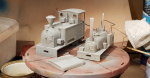First test print of Woolwich and lord Raglan locos arrived and they look very promising !! Below is first a few pictures as unpainted but washed. Later a couple after first primer. There is layers, as always, but more like a pattern almost, no big ones.