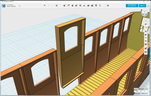 showing each window frame as a separate piece 