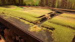 Grass grows fast if you water with white glue! Try it, it´s true. Something for golf courses to take up maybe .. : P.  Matching windows for the doors are printing now, pictures later.