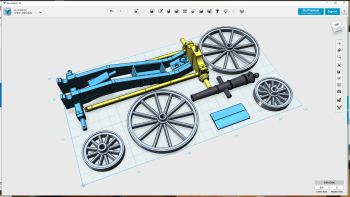 Seems I got back a bit energy today cause I also continued preparing wagon drawings for Shapeways! In time all wagons will be there, so far only the cannon is. Also started preparing them to be printed on the photon in due time. Plus found two...