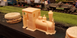 Here is second print of the Avesta locomotive in 1/35 scale. This time I put weights only on the support base, to hopefully keep it straight long enough to get painted and attached to the chassis. See last photos of the Atlas flat wagon I intended to.....