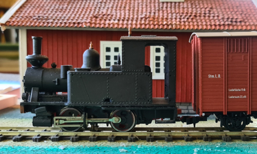 model from the side 