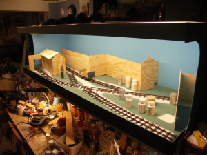 This month I started on the building fronts. Not much time as I usually have.