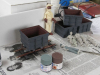6192 -- 16mm mine wagons and a couple of figures